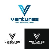 logotipo de la letra v vector