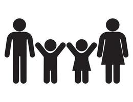 People Family parents and kid icon vector