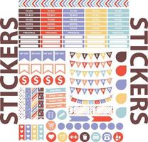 sticker planner todo daily reminder vector