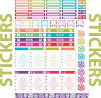 sticker planner todo daily reminder vector