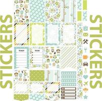 sticker planner todo daily reminder vector