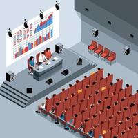 Isometric Business Conference Composition vector