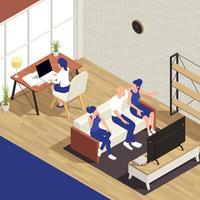 Living Room Sitting Composition vector