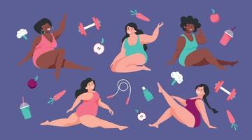 Body Positive Icon Set vector