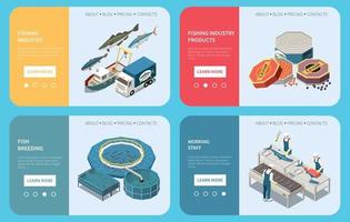 Industrial Fish Production Web Concept vector