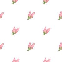 Buds flower seamless pattern. Decorative floral background. vector