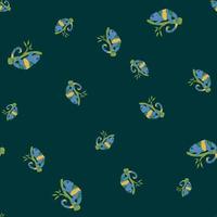 Chameleon seamless pattern. Background of tropical lizard. vector