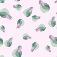 peras creativas de patrones sin fisuras. fondo abstracto de frutas de verano. vector