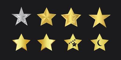 Set of mixed stars Vector