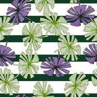 Fan palm leaves seamless pattern on. Vintage foliage of palmetto in engraving style. vector