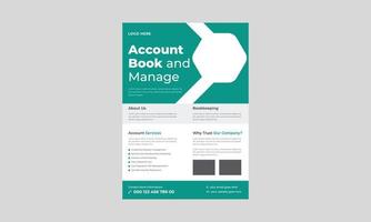 Accounting and Bookkeeping Fleyr Design, Investment Flyer Template, Finance Banking Poster Leaflet Template. Investment Finance Flyer Design vector