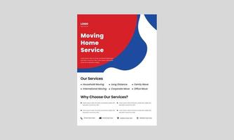 trusted moving experts flyer design template. moving service flyer design in red color. moving made easy and simple flyer design. vector