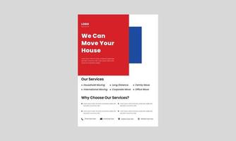 trusted moving experts flyer design template. moving service flyer design in red color. moving made easy and simple flyer design. vector