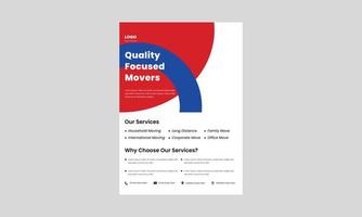 trusted moving experts flyer design template. moving service flyer design in red color. moving made easy and simple flyer design. vector