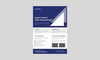 Accounting and Bookkeeping Fleyr Design, Investment Flyer Template, Finance Banking Poster Leaflet Template. Investment Finance Flyer Design vector