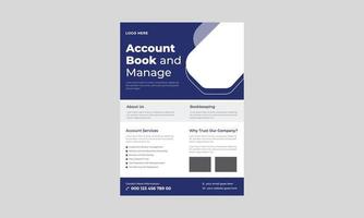 Accounting and Bookkeeping Fleyr Design, Investment Flyer Template, Finance Banking Poster Leaflet Template. Investment Finance Flyer Design vector