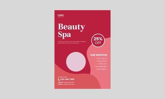 Spa, beauty, and massage flyer design template. Beauty spa hair salon print ready flyer template design. leaflet,  a4 size, flyer, cover, poster, brochure design vector