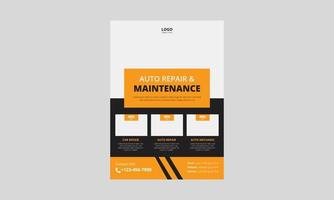 Auto Repair Flyer Template, Automobile Service flyer, Car Repair poster leaflet design, A4 size, cover, flyer, print-ready