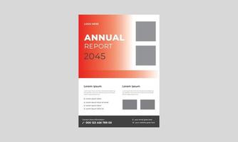 Modern Annual Report Brochure Template, Geometric Corporate Book Cover Design Template in A4, Annual Report Business Brochure Templates. vector