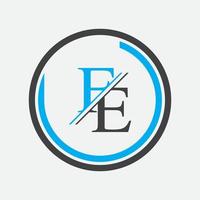 Alphabet letters monogram icon logo FE,EF,E and F vector