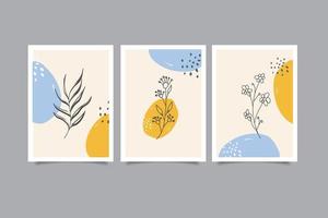 abstract botanical cover collection vector