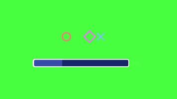 carga de juego de animación de pantalla verde para abrir youtube o juegos y video