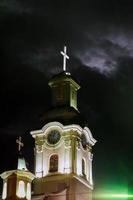 Night view of Roman Catholic Cathedral  St. George in Uzhgorod photo