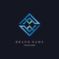 modern monogram logo template design for brand or company and other vector