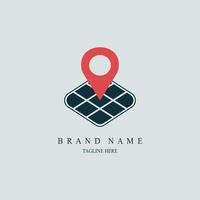pin map logo template design for brand or company and other vector