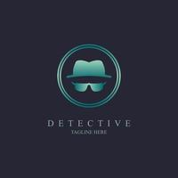 plantilla de diseño de logotipo de monograma detective para marca o empresa y otros vector