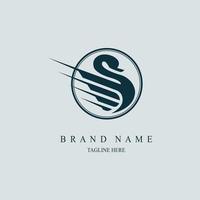 vector de diseño de plantilla de silueta de logotipo de ganso de cisne para marca o empresa y otros