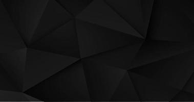 Realistic black low poly background, abstract geometric rumpled triangular style. vector