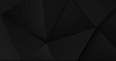 Realistic black low poly background, abstract geometric rumpled triangular style. vector