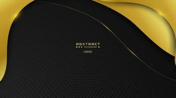 Abstract luxury background with round gold shape and deep shadow vector