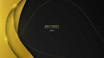 Abstract luxury background with round gold shape and deep shadow vector