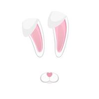 Easter mask with bunny ears isolated vector