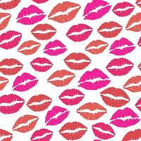 Seamless pattern with pink lips. vector