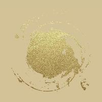 Vector gold paint stroke. Abstract gold glittering textured art illustration.