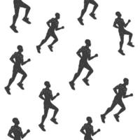 Run motivation background. Seamless sport pattern. vector