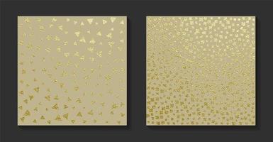 Golden luxury backgrounds set. Vintage vector illustration.