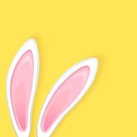 Easter background with bunny ears isolated vector