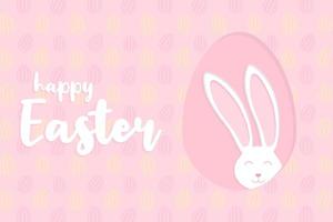 Vector illustration of Easter bunny ears card