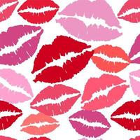 Seamless pattern with pink lips. vector