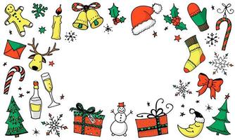 Christmas cartoon background with place for your text vector