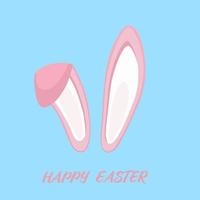 Vector illustration of Easter bunny ears card