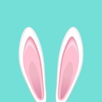 Easter background with bunny ears isolated vector