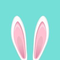 Easter background with bunny ears isolated vector