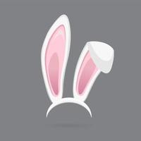 Easter mask with bunny ears isolated vector