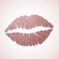Lip icon with glitter effect vector