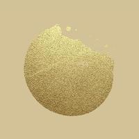 Vector gold paint stroke. Abstract gold glittering textured art illustration.